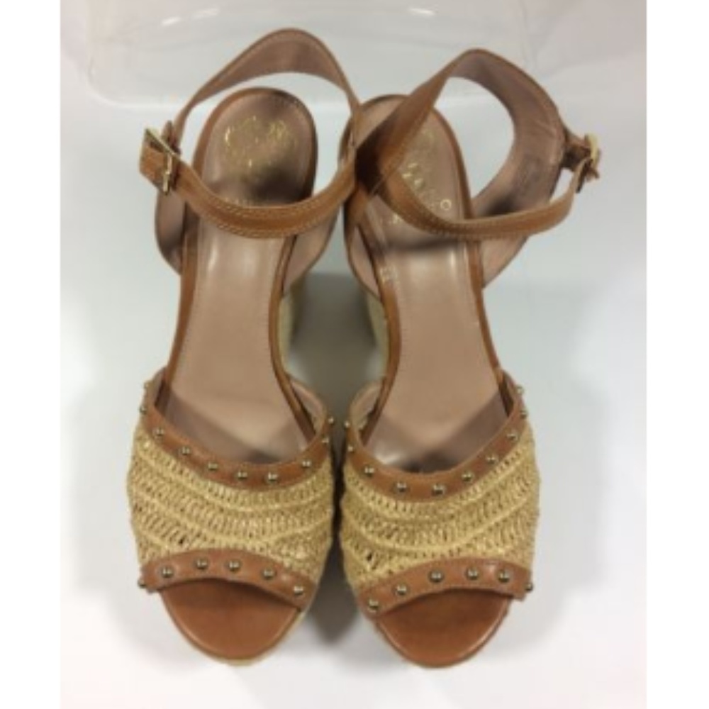 Vince Camuto Womens Wedges Leather Sandals 9.5B